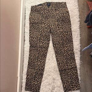 J. Crew Leopard-Print Winnie Pants in Tan & Black